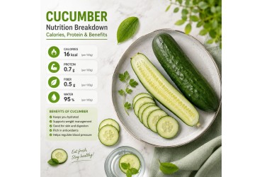 Cucumber Nutrition Breakdown: Calories, Protein & Benefits